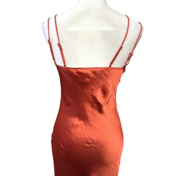 All Saints Vibrant Orange Midi Dress - Picture 6 of 9